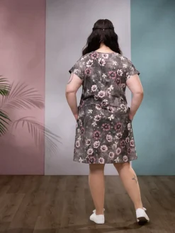 KESÄmekko (Suklaakosmos ruskea / roosa trikoo)