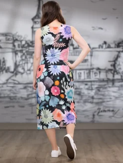 ROSEmekko hihaton (Halaus hiilenmusta / pastelli trikoo)