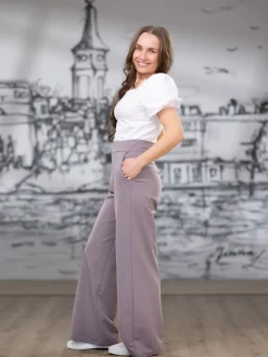 SWINGhousut pitkä (taupe joustocollege)