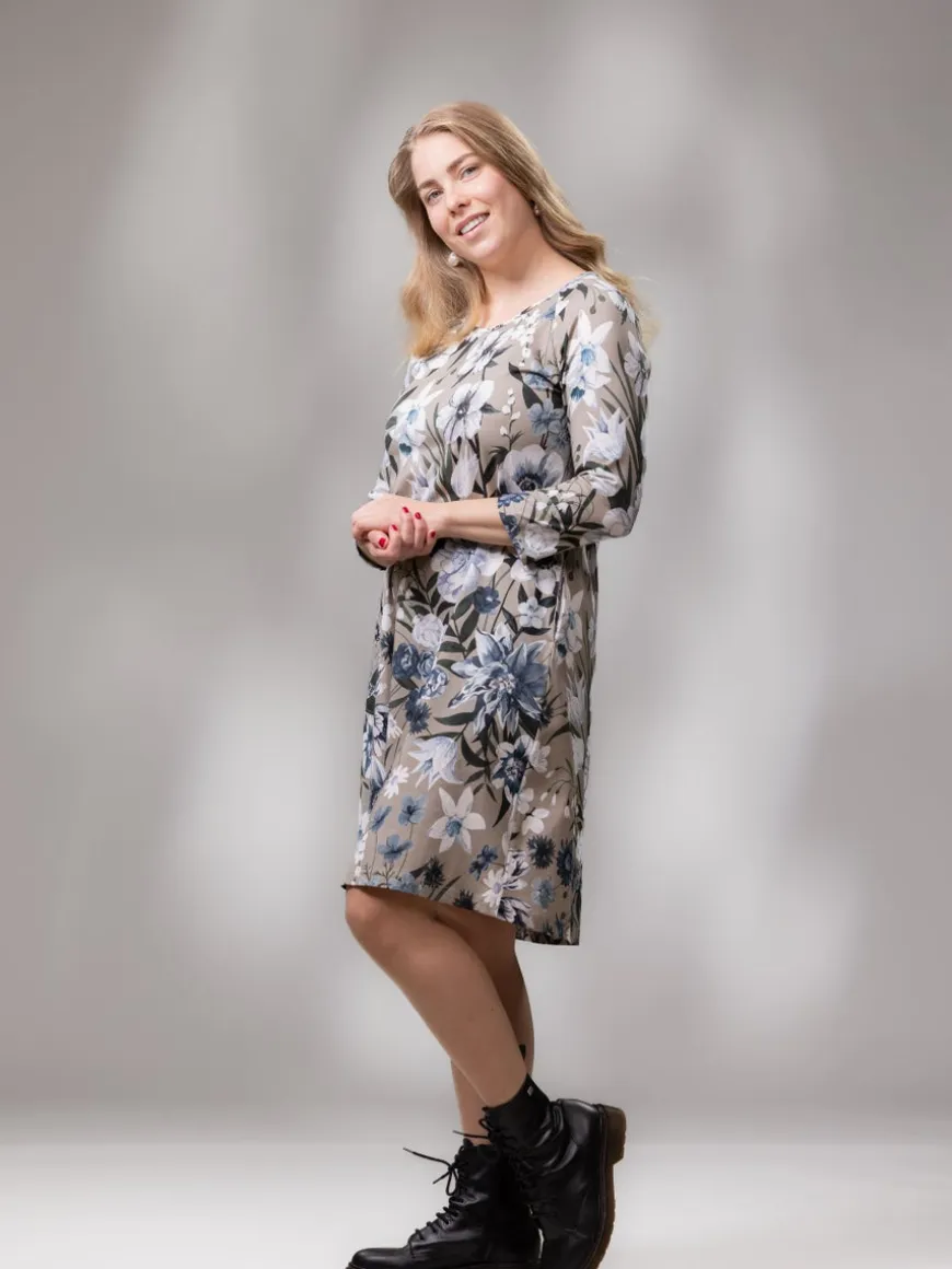 VERSOmekko 3/4 hiha (Ritarinkannus vaaleansininen / greige trikoo)